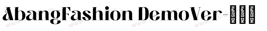 AbangFashion DemoVer字体转换